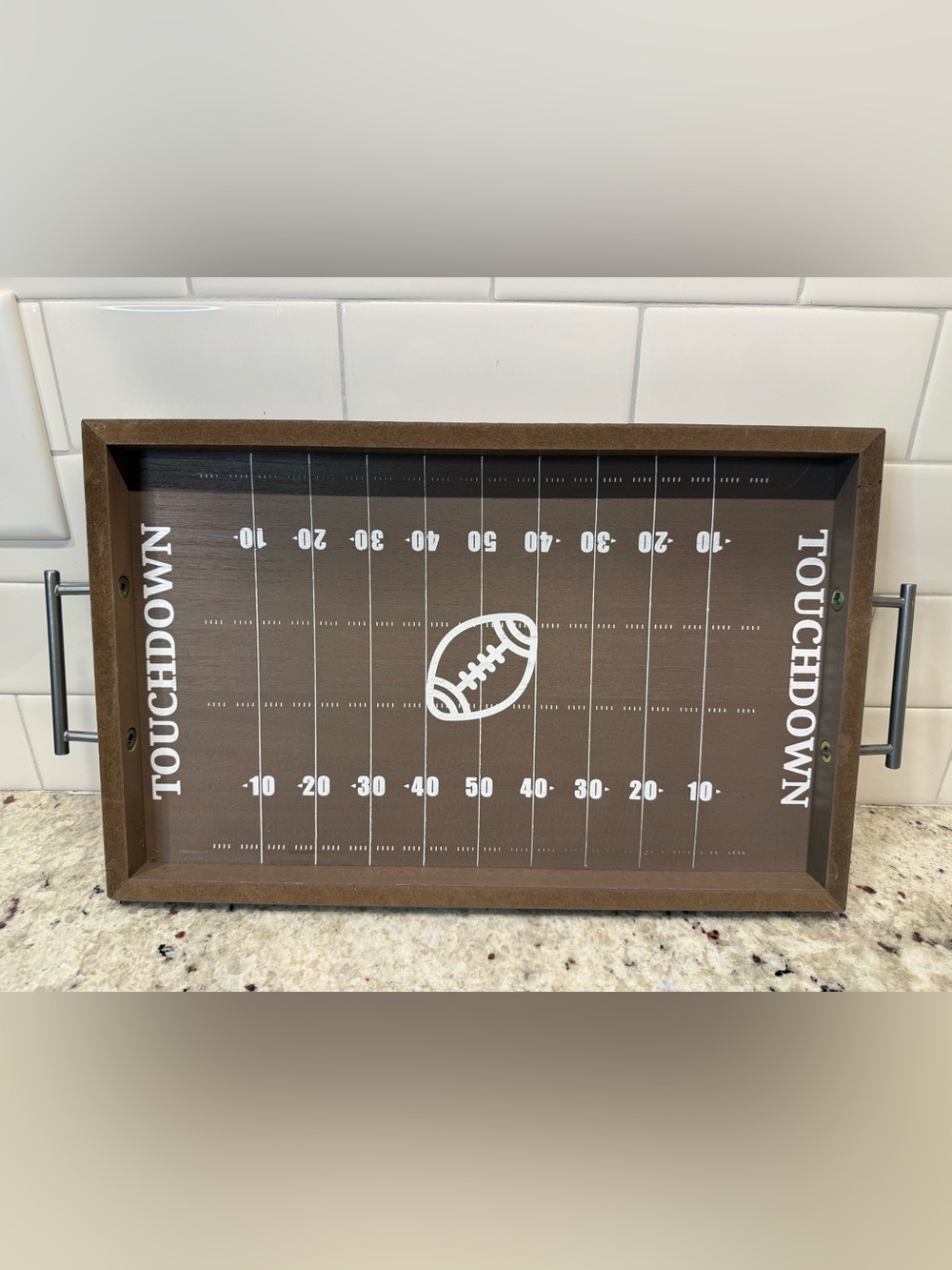 *3/$15 - Brown Football-Field Charcuterie Board